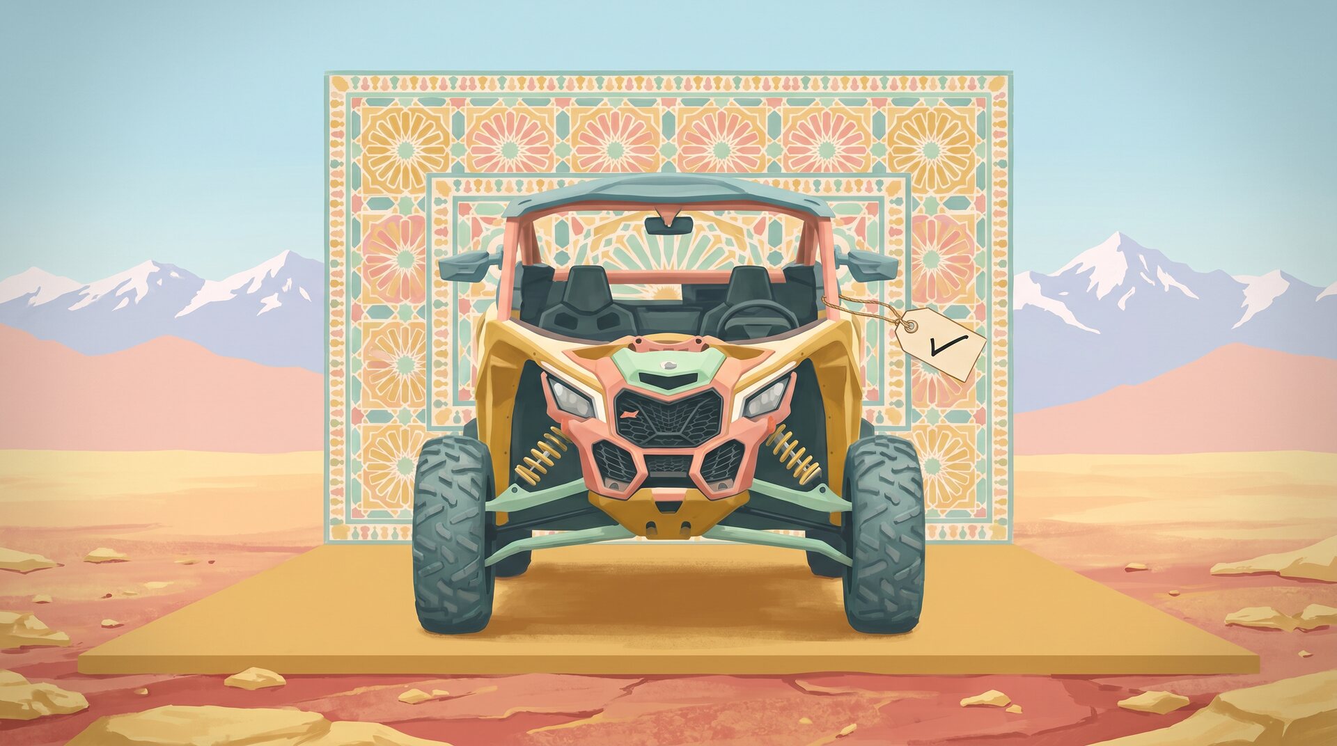 Buggy Can-Am Maverick X3 dans le désert d'Agafay, sortie buggy depuis Marrakech